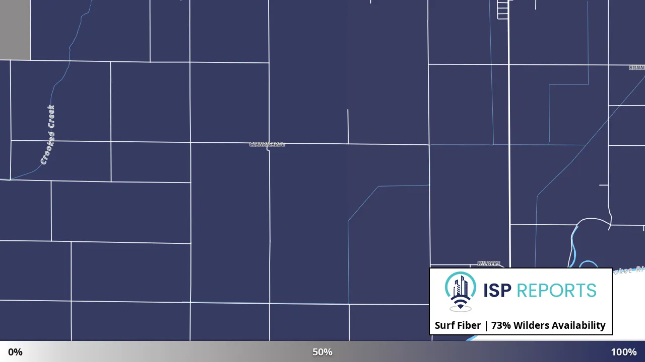 Wilders, IN map of internet availability