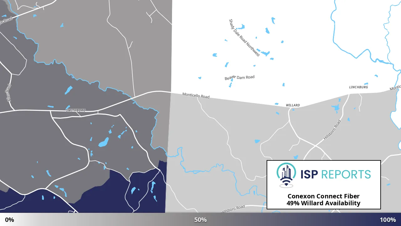 Willard, GA map of internet availability