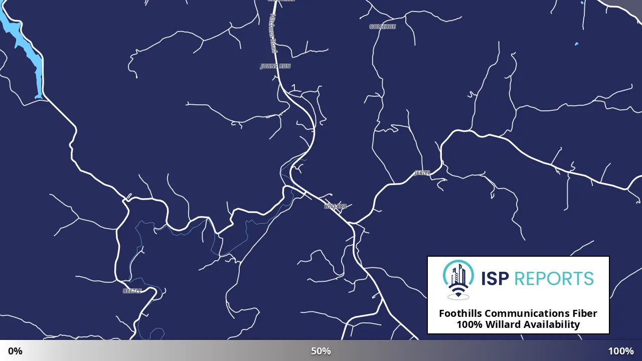 Willard, KY map of internet availability