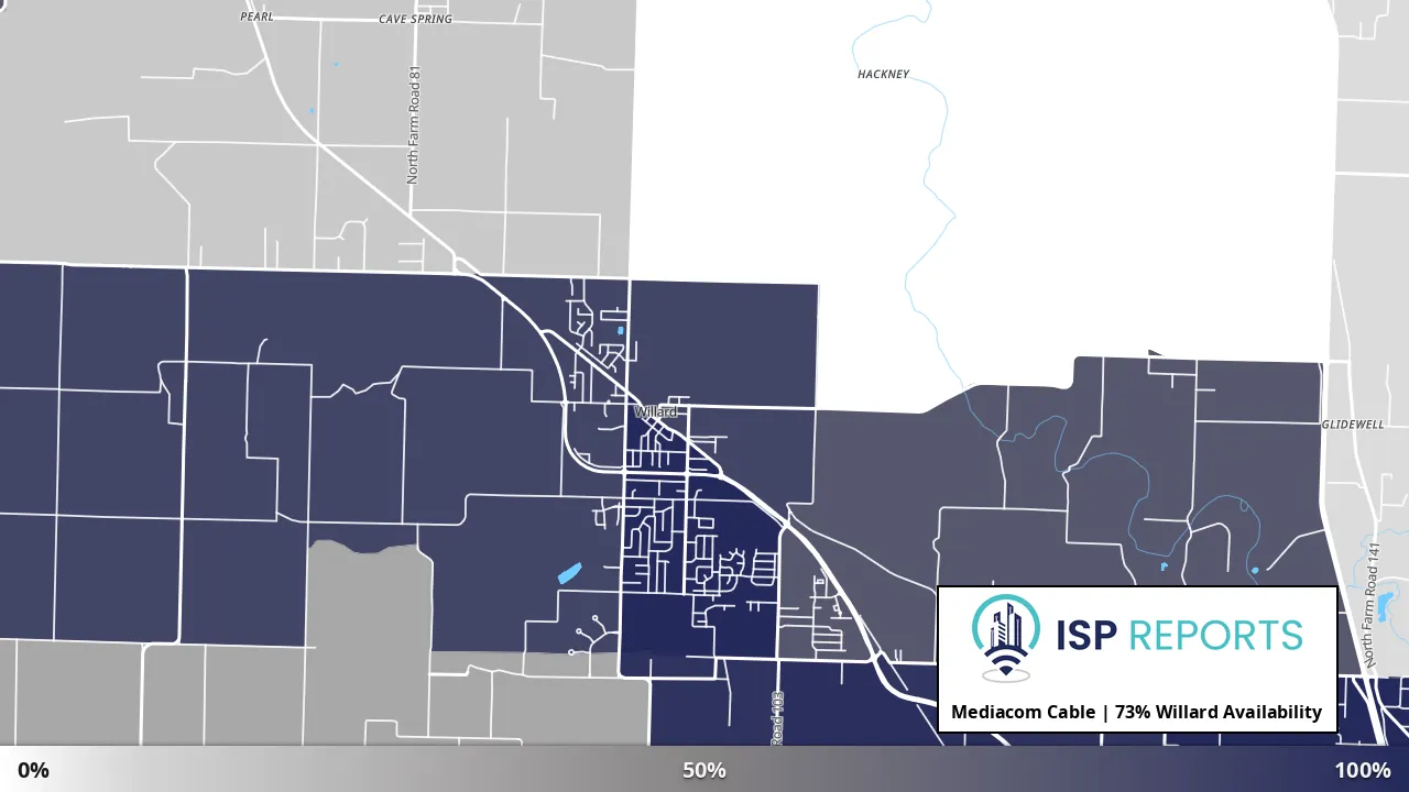 Willard, MO map of internet availability