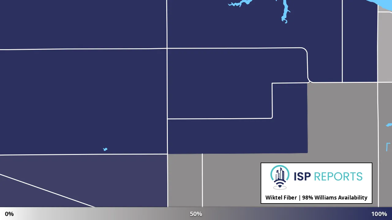 Williams, MN map of internet availability