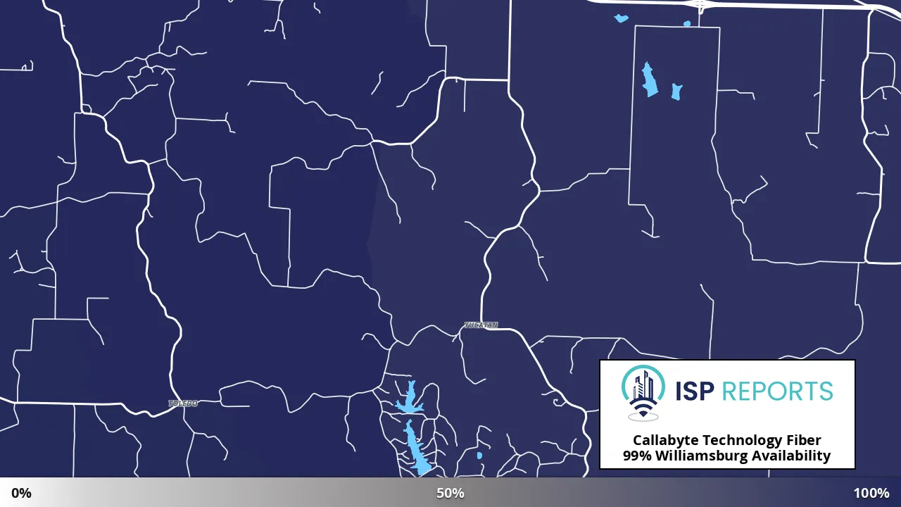 Williamsburg, MO map of internet availability