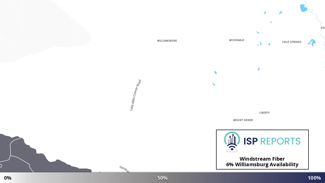 Williamsburg, MS map of internet availability