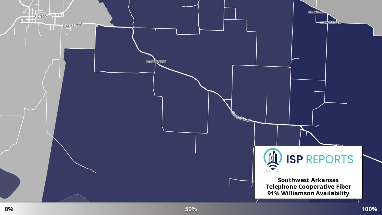 Williamson, AR map of internet availability