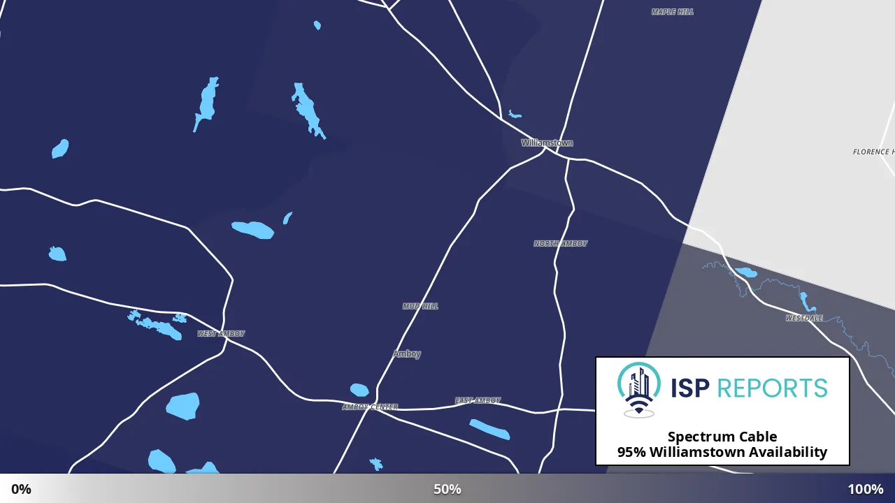 Williamstown, NY map of internet availability