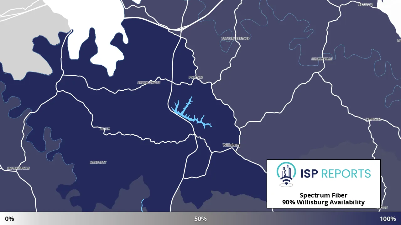 Willisburg, KY map of internet availability