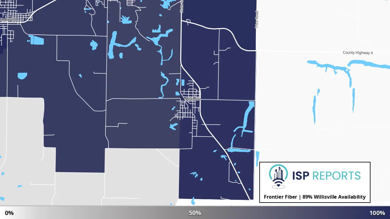 Willisville, IL map of internet availability