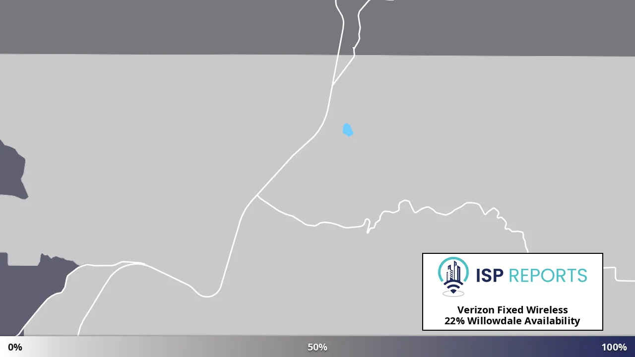 Willowdale, OR map of internet availability