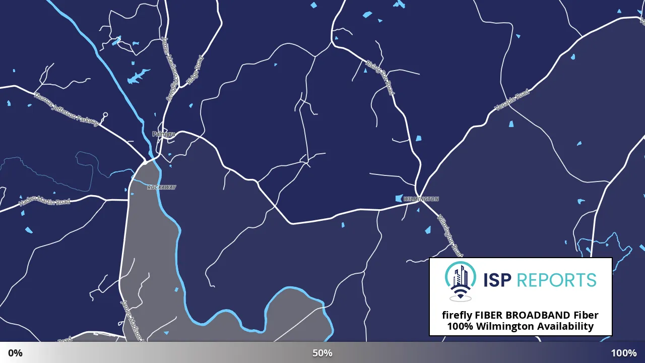 Wilmington, VA map of internet availability