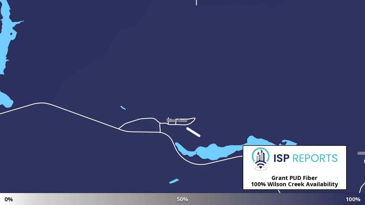 Wilson Creek, WA map of internet availability