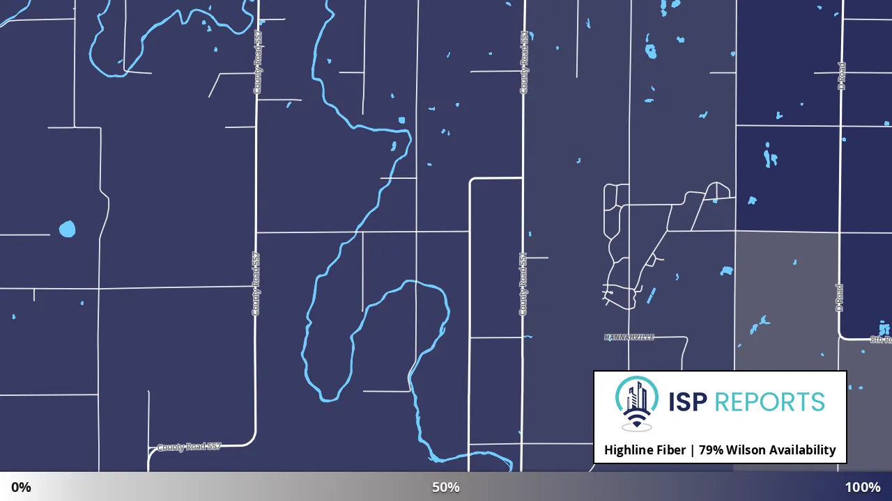 Wilson, MI map of internet availability