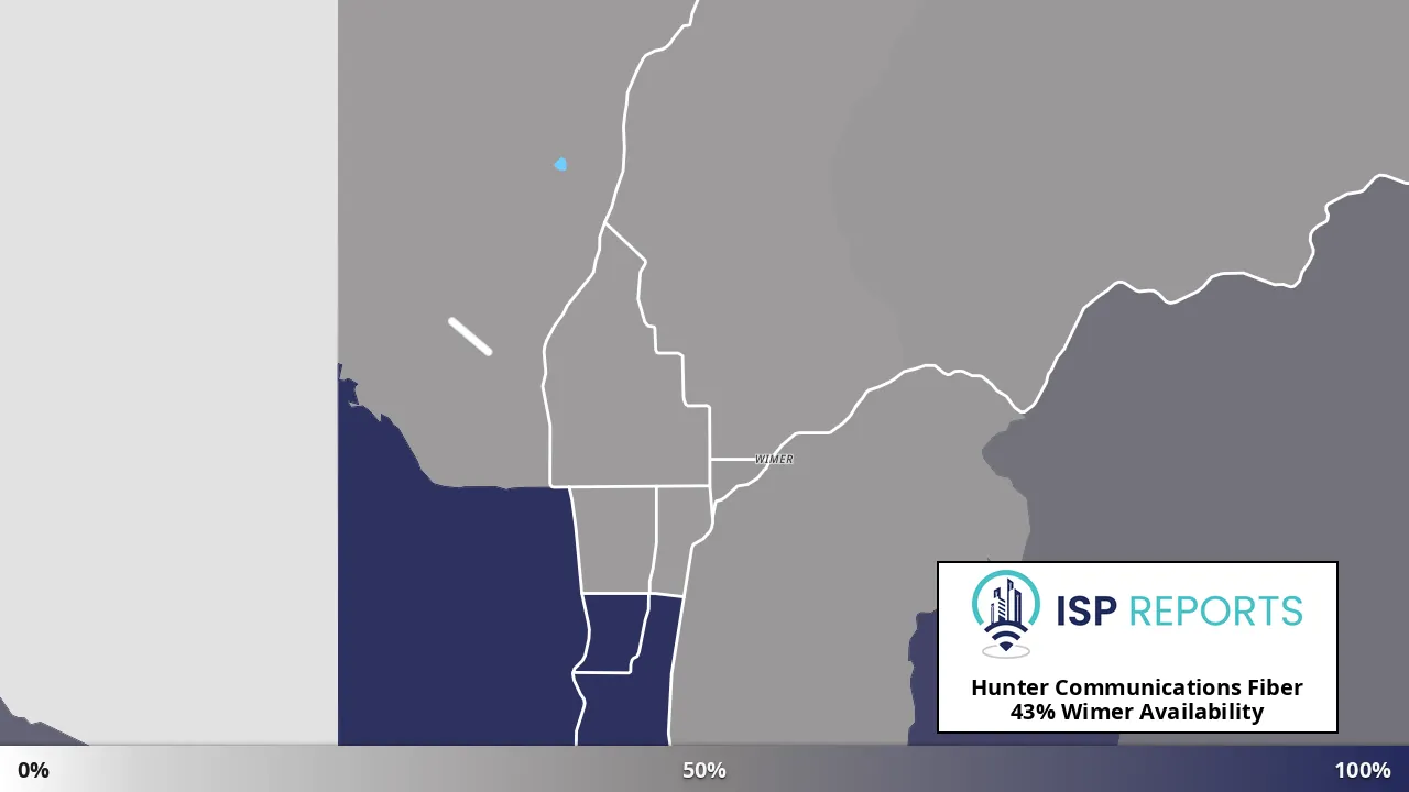 Wimer, OR map of internet availability