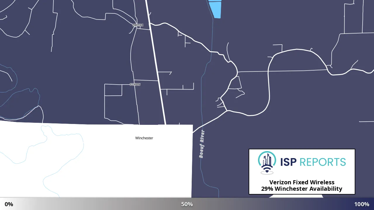 Winchester, AR map of internet availability