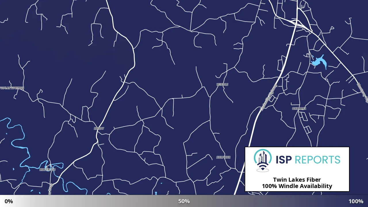 Windle, TN map of internet availability