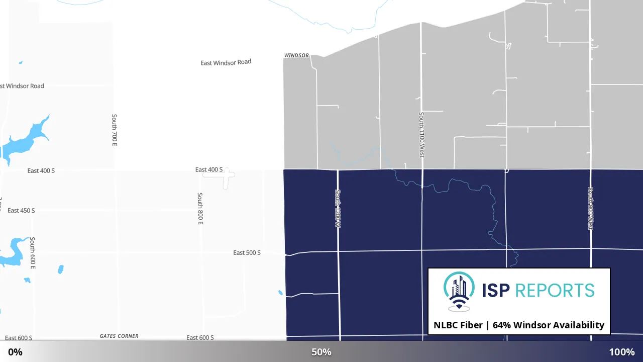 Windsor, IN map of internet availability