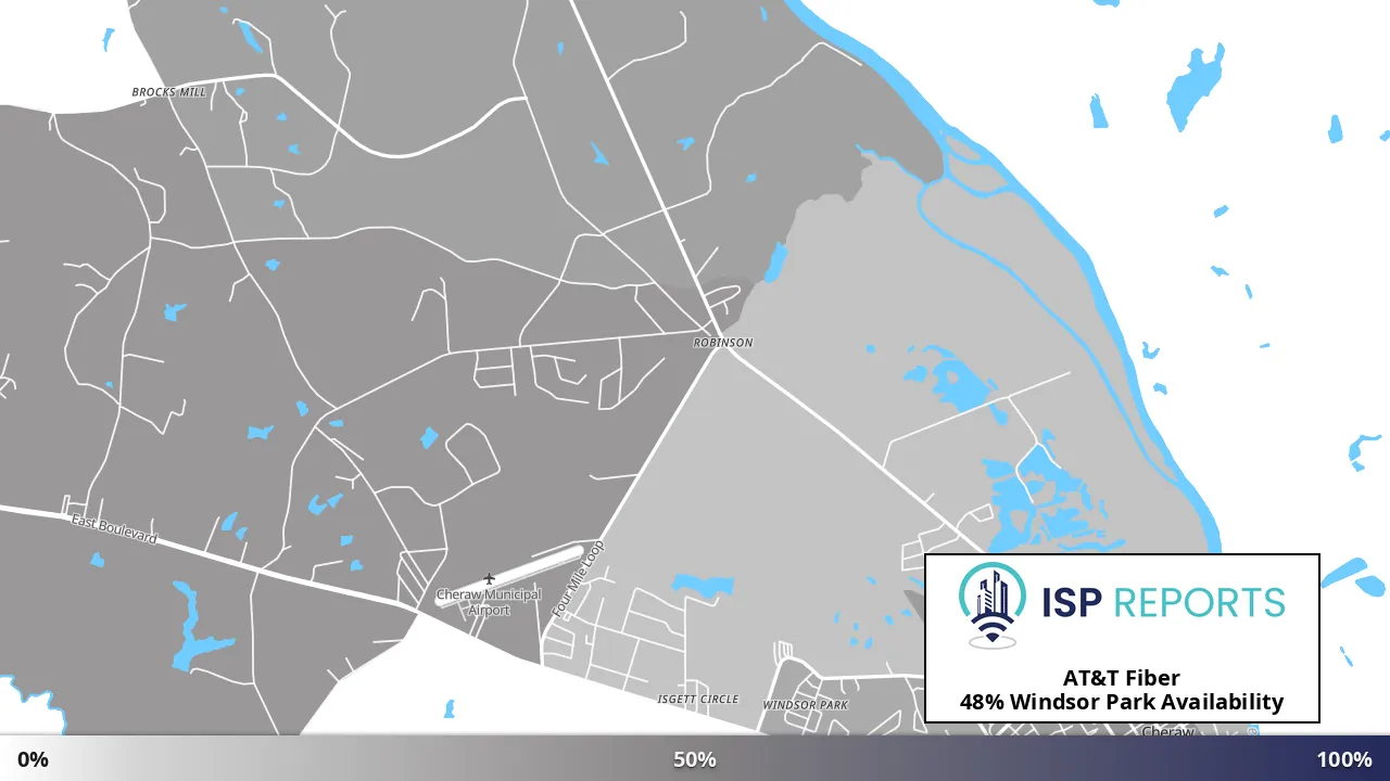 Windsor Park, SC map of internet availability