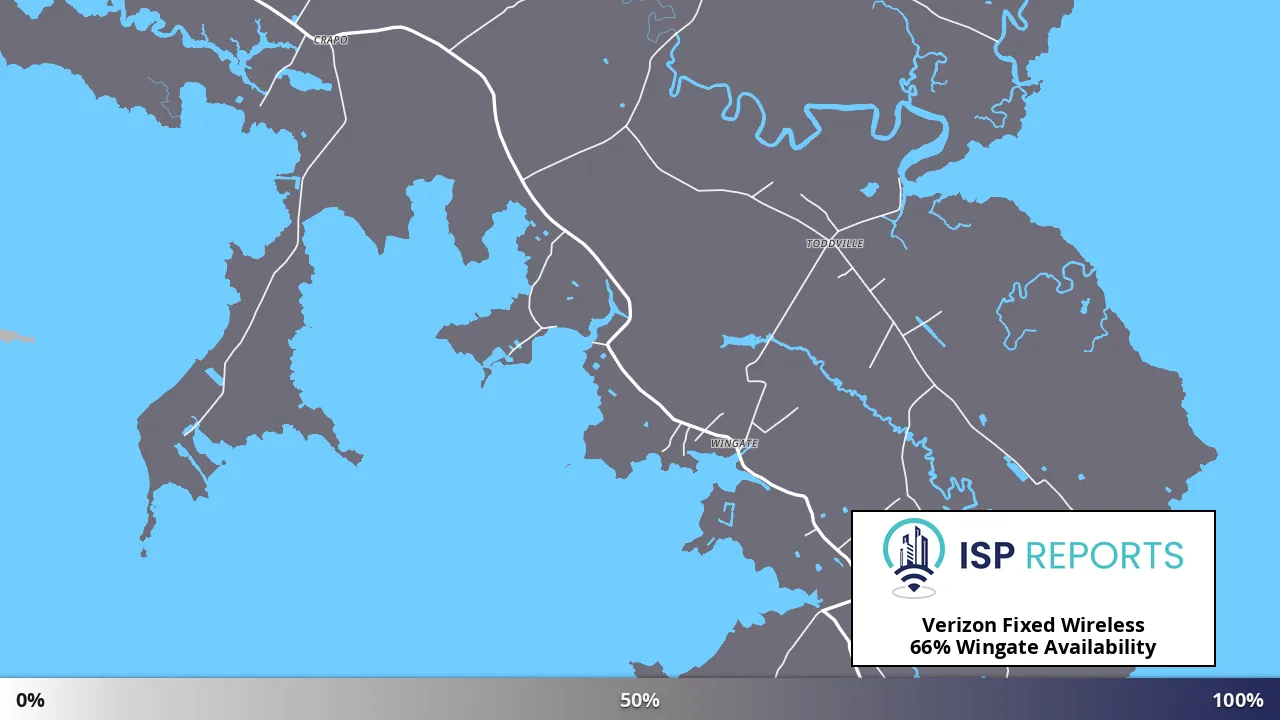 Wingate, MD map of internet availability