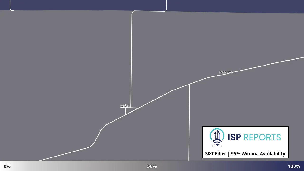 Winona, KS map of internet availability