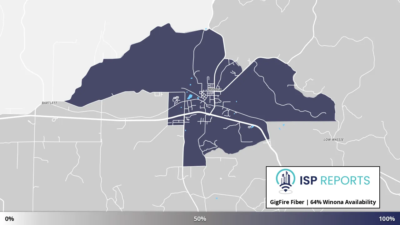 Winona, MO map of internet availability