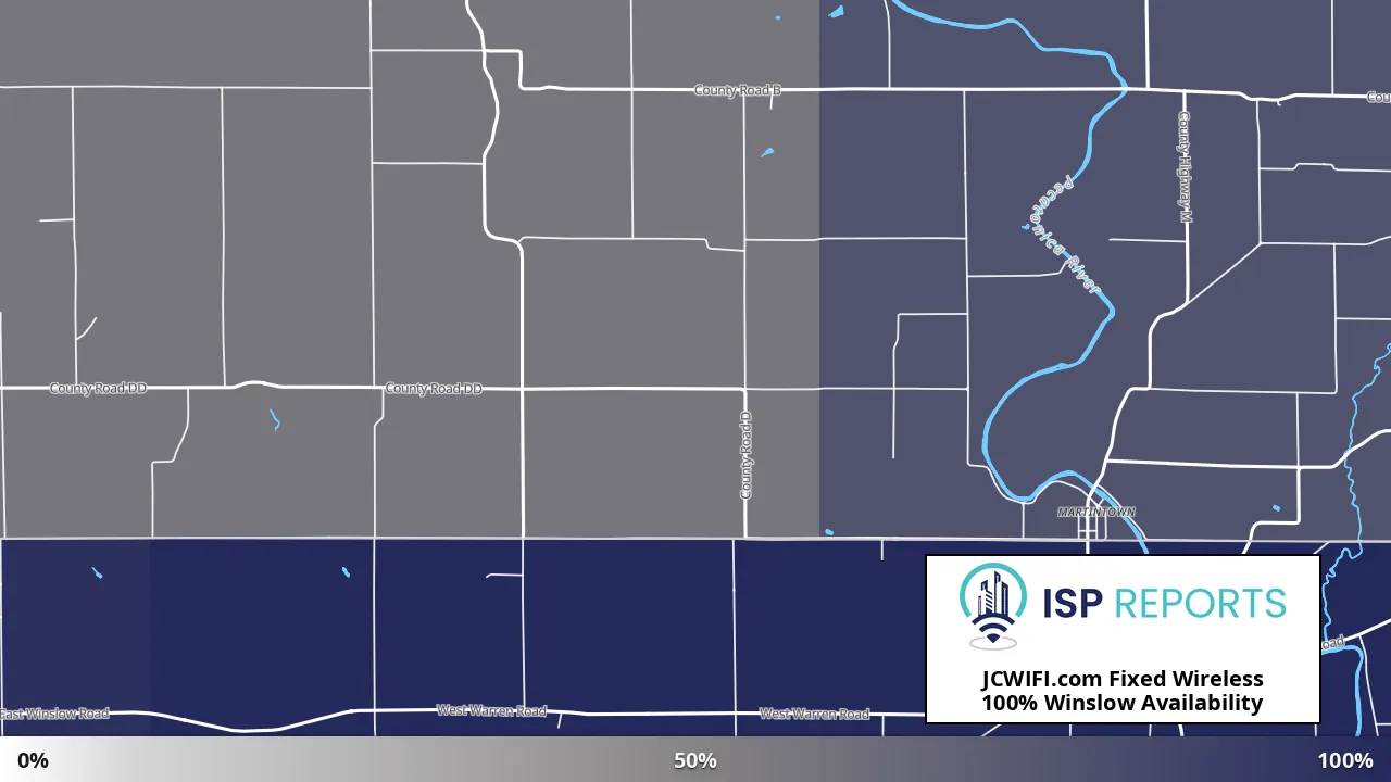 Winslow, WI map of internet availability