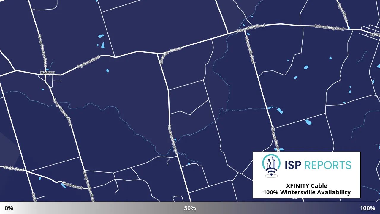 Wintersville, PA map of internet availability