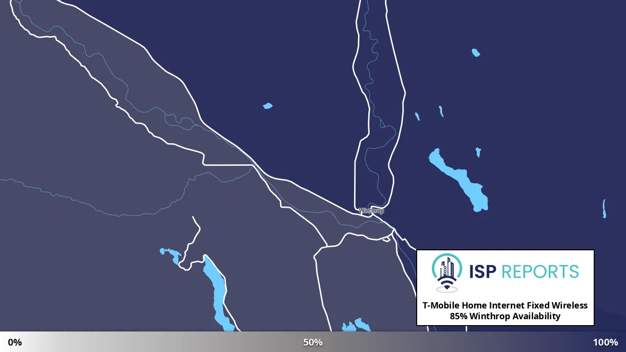 Winthrop, WA map of internet availability