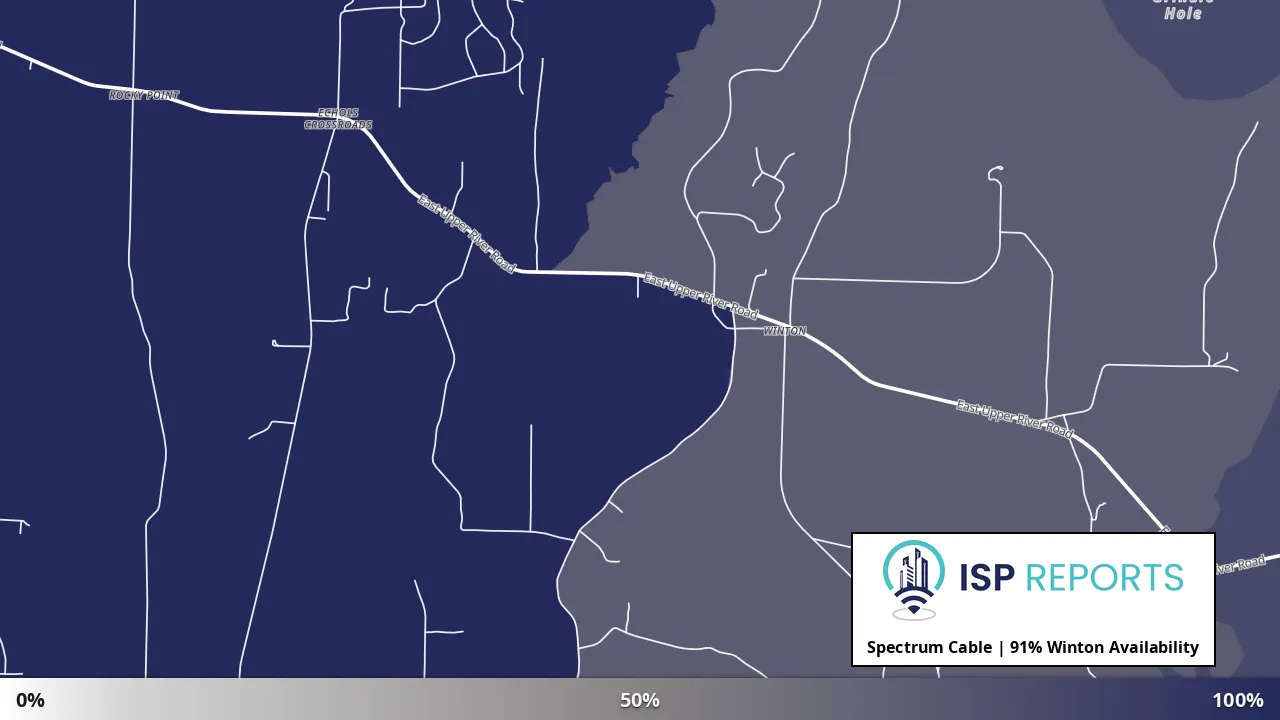 Winton, AL map of internet availability