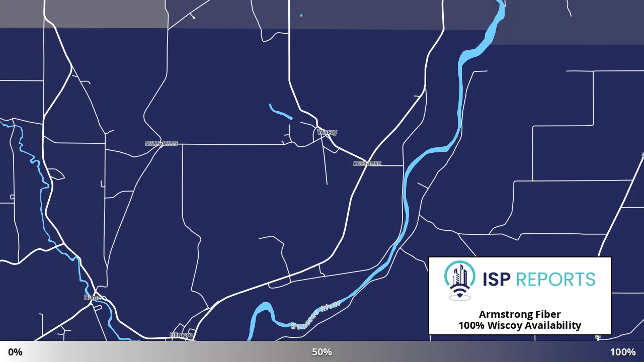 Wiscoy, NY map of internet availability