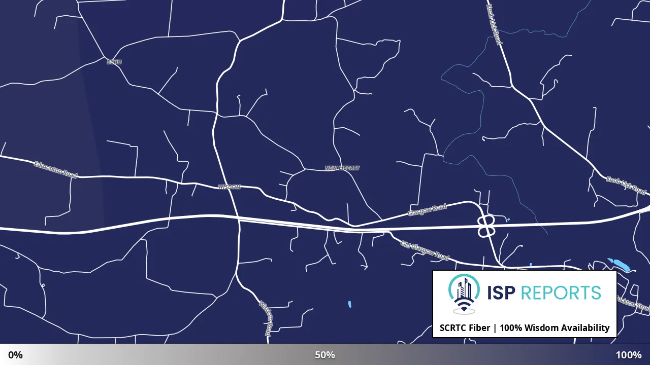 Wisdom, KY map of internet availability