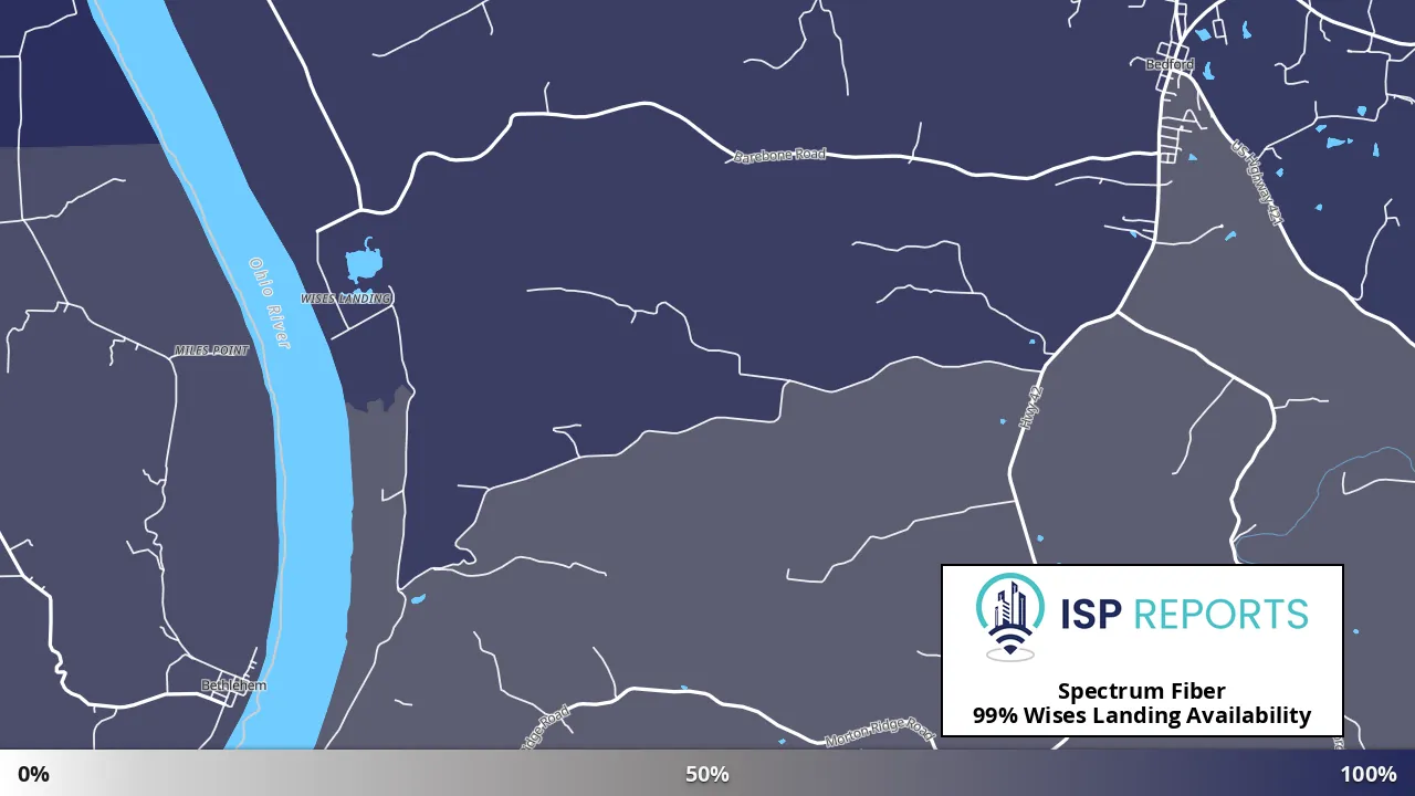 Wises Landing, KY map of internet availability