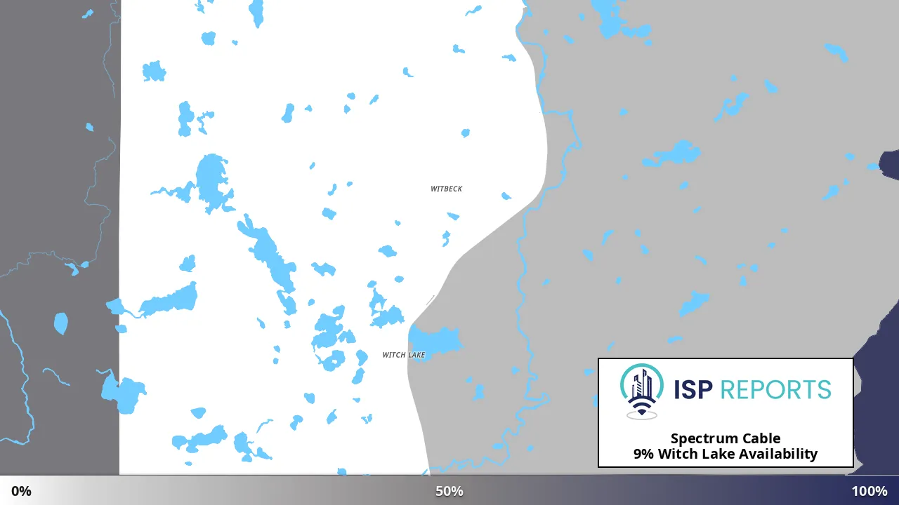 Witch Lake, MI map of internet availability