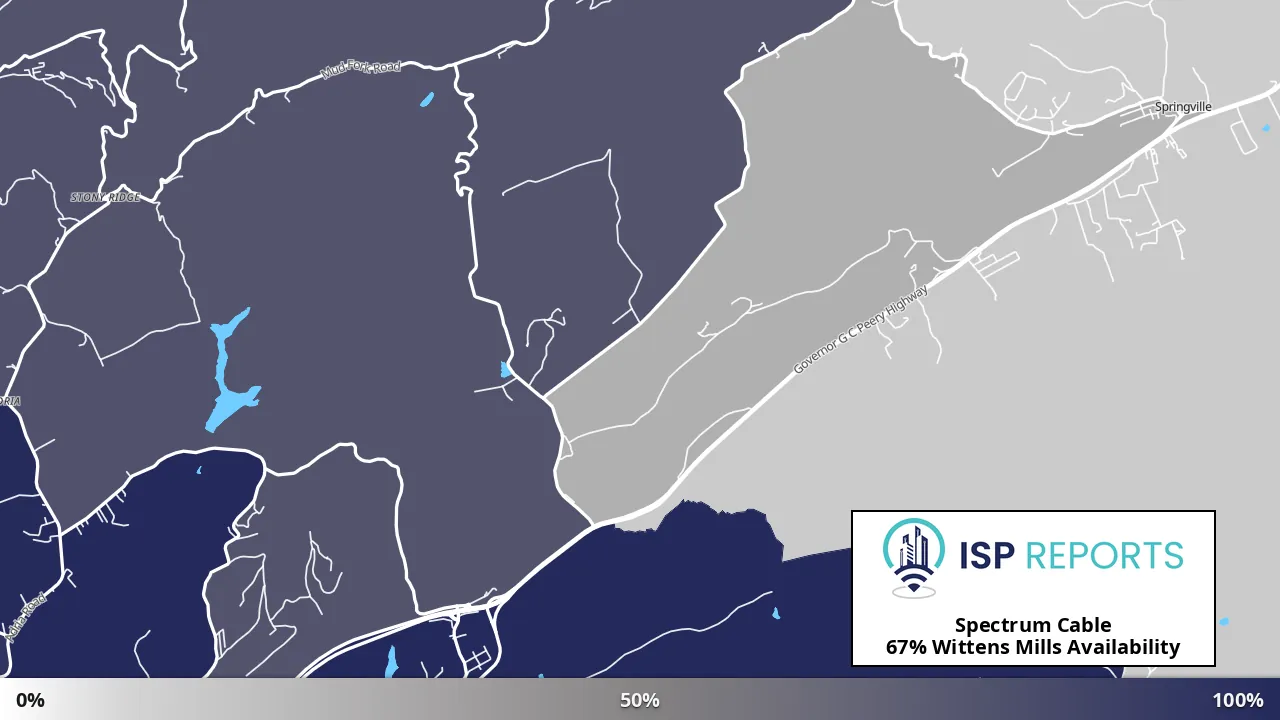 Wittens Mills, VA map of internet availability