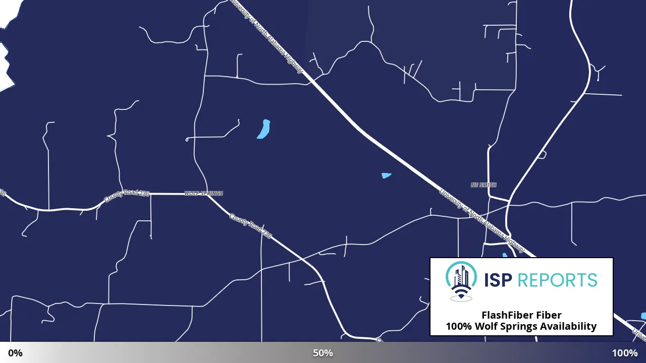 Wolf Springs, AL map of internet availability