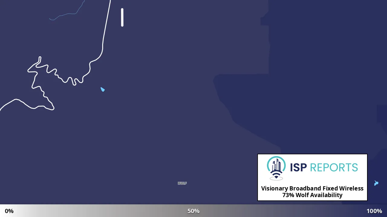 Wolf, WY map of internet availability