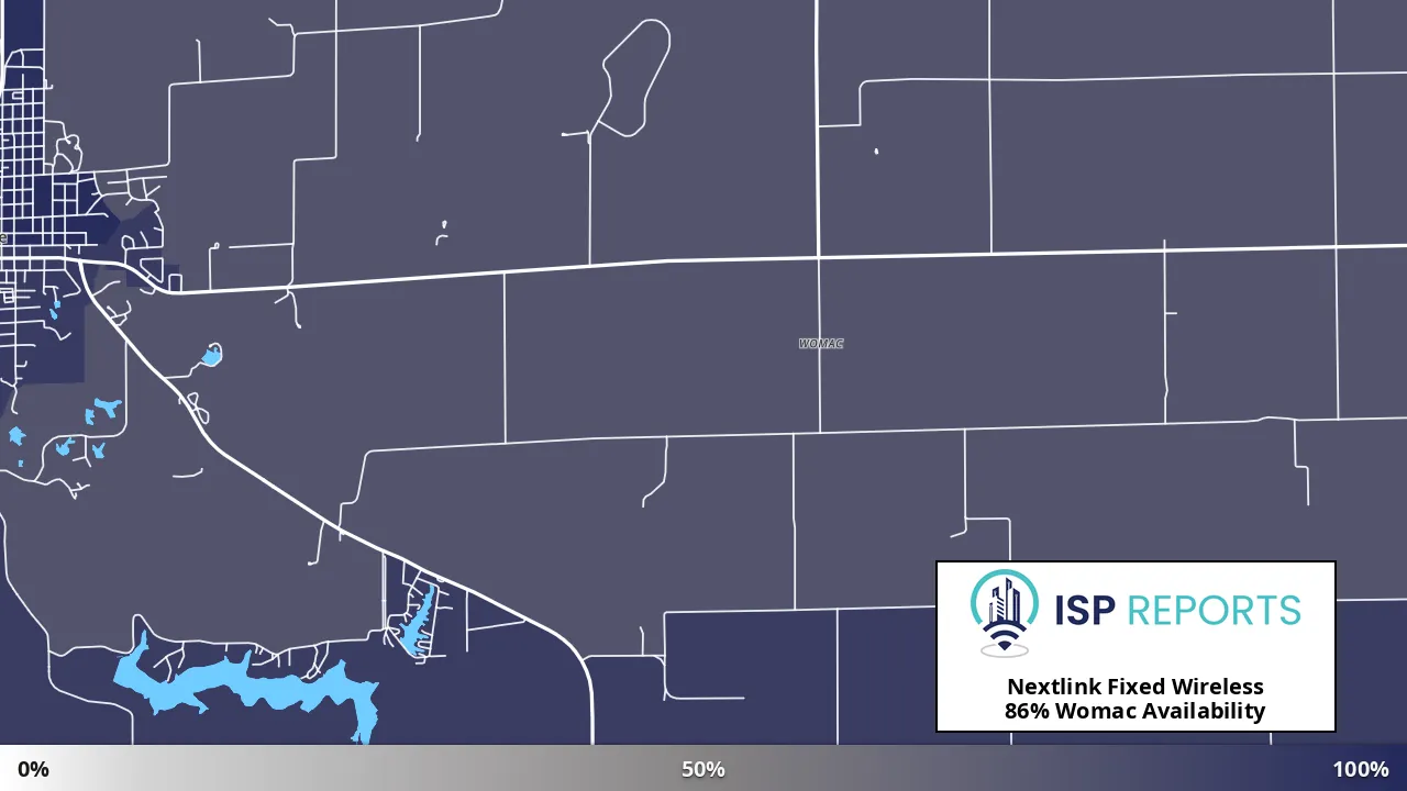 Womac, IL map of internet availability