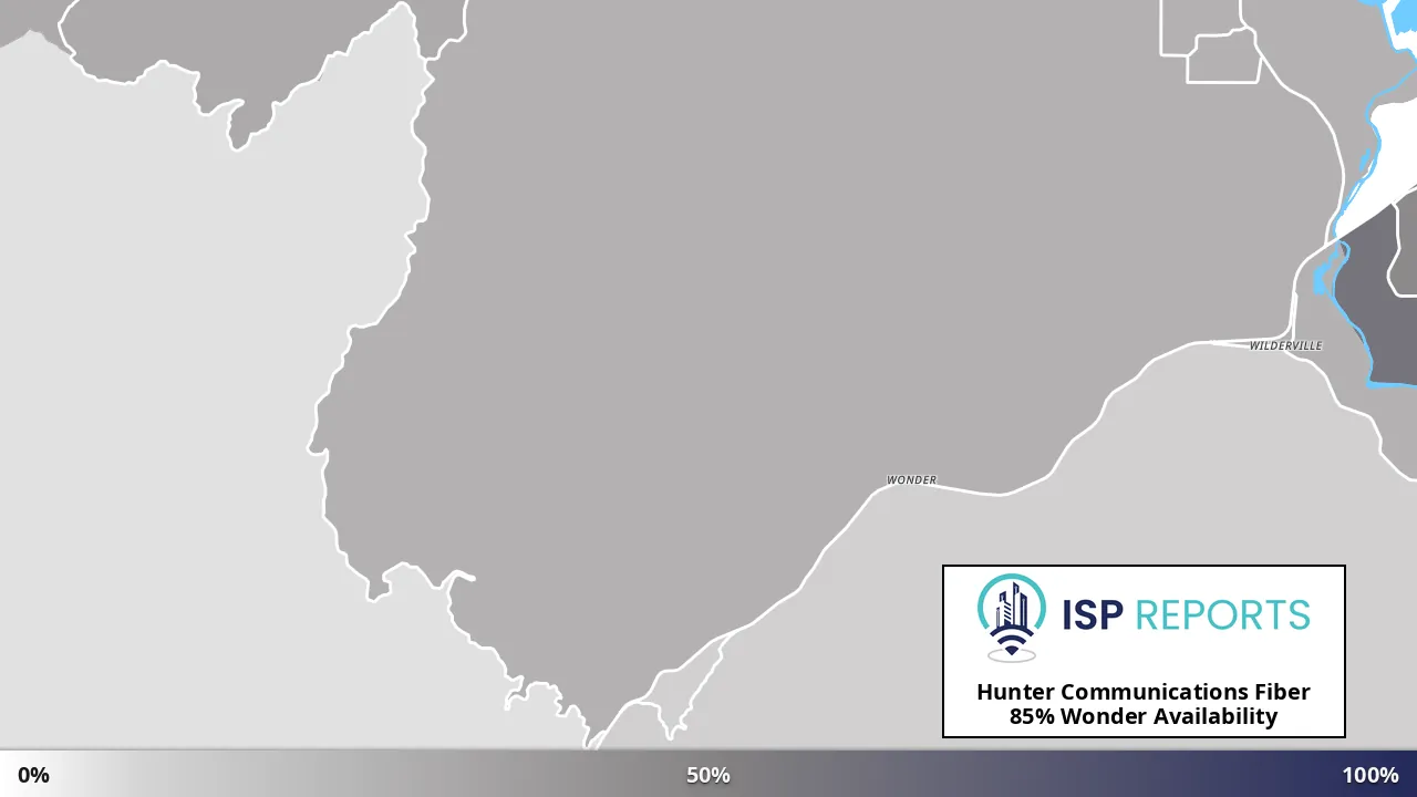 Wonder, OR map of internet availability