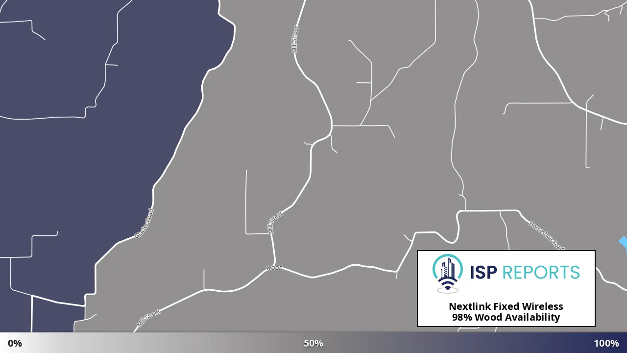 Wood, IA map of internet availability