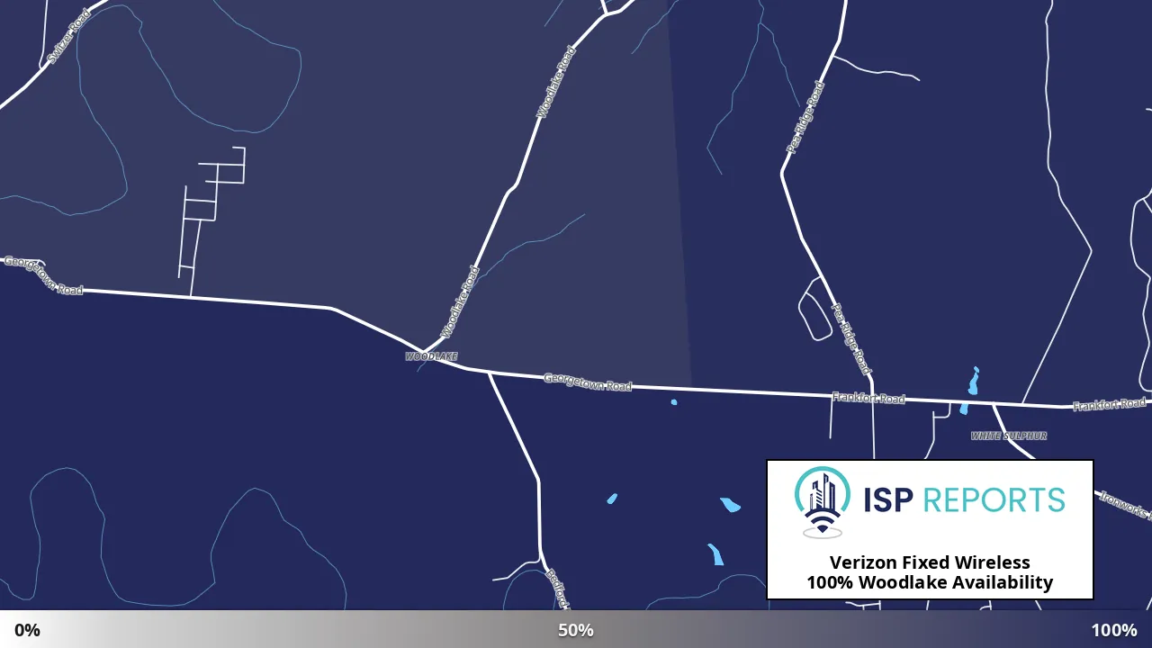 Woodlake, KY map of internet availability