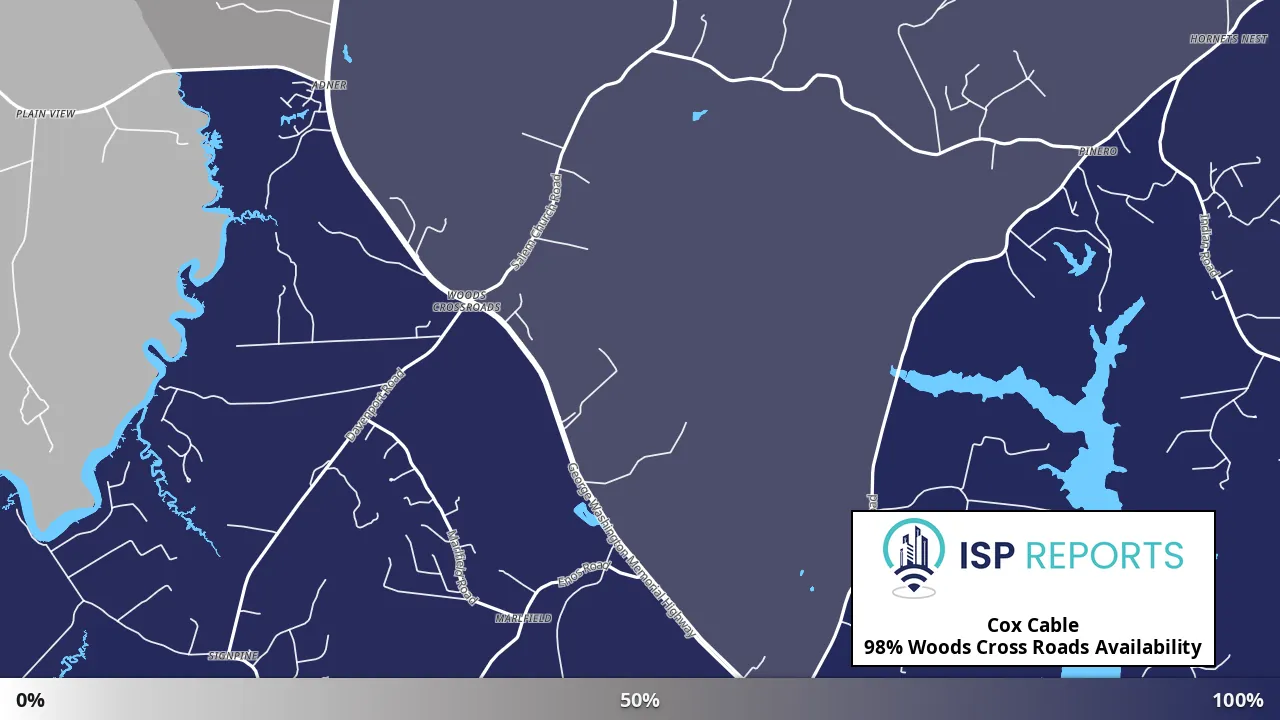 Woods Cross Roads, VA map of internet availability