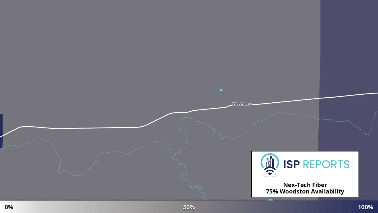 Woodston, KS map of internet availability