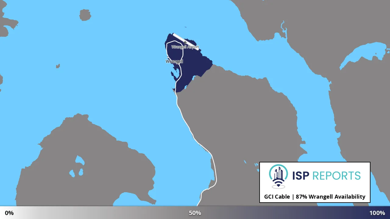 Wrangell, AK map of internet availability