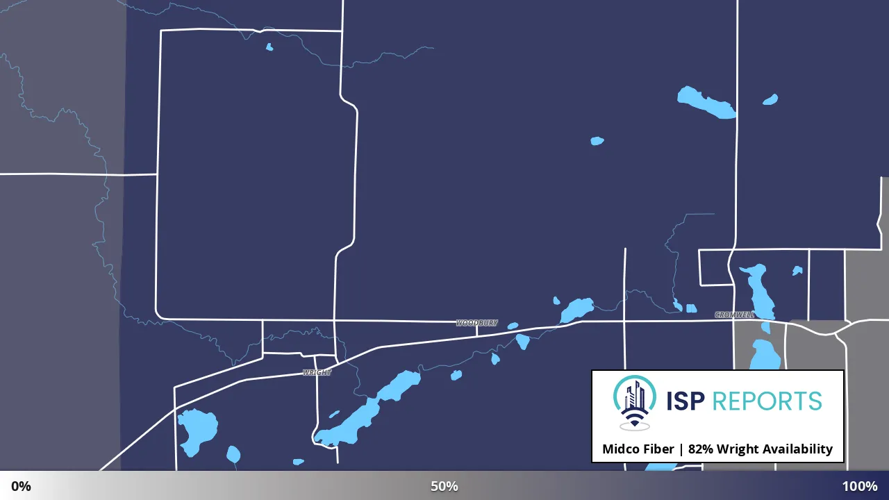Wright, MN map of internet availability