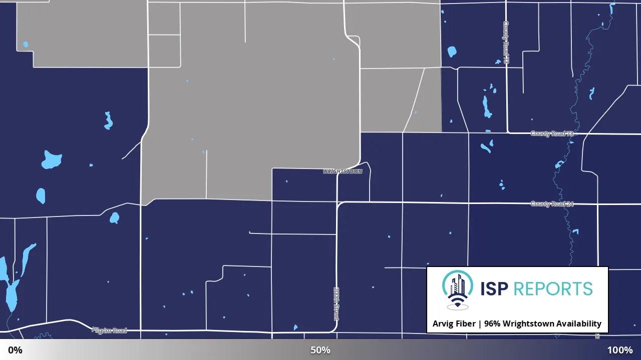 Wrightstown, MN map of internet availability