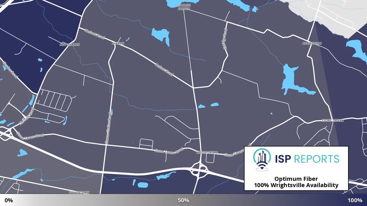 Wrightsville, NJ map of internet availability