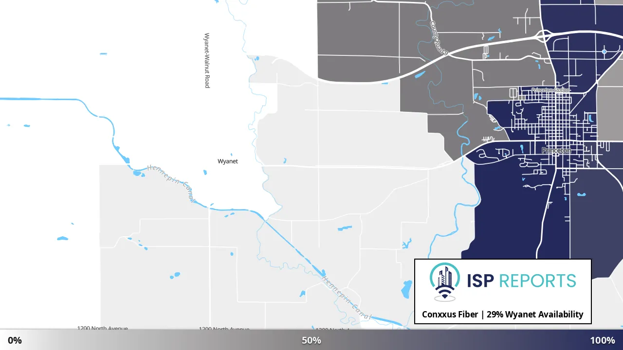 Wyanet, IL map of internet availability