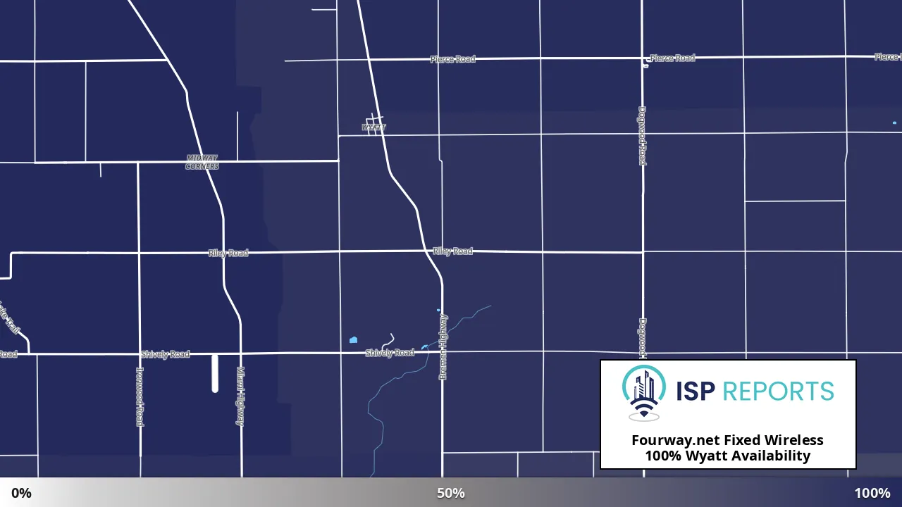 Wyatt, IN map of internet availability