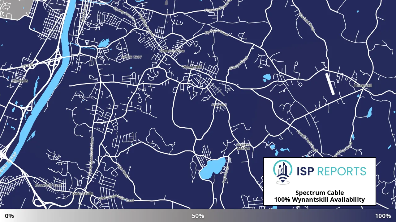 Wynantskill, NY map of internet availability