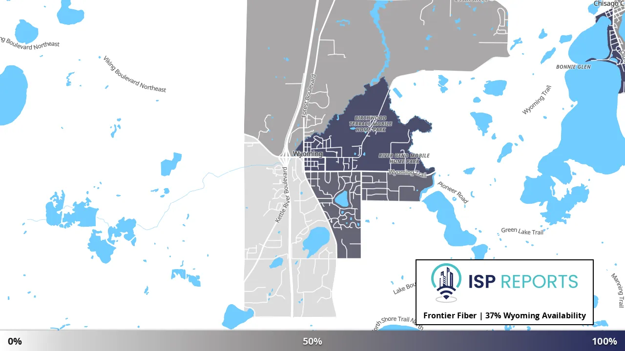Wyoming, MN map of internet availability