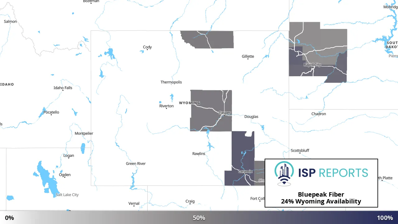 Wyoming map of internet availability