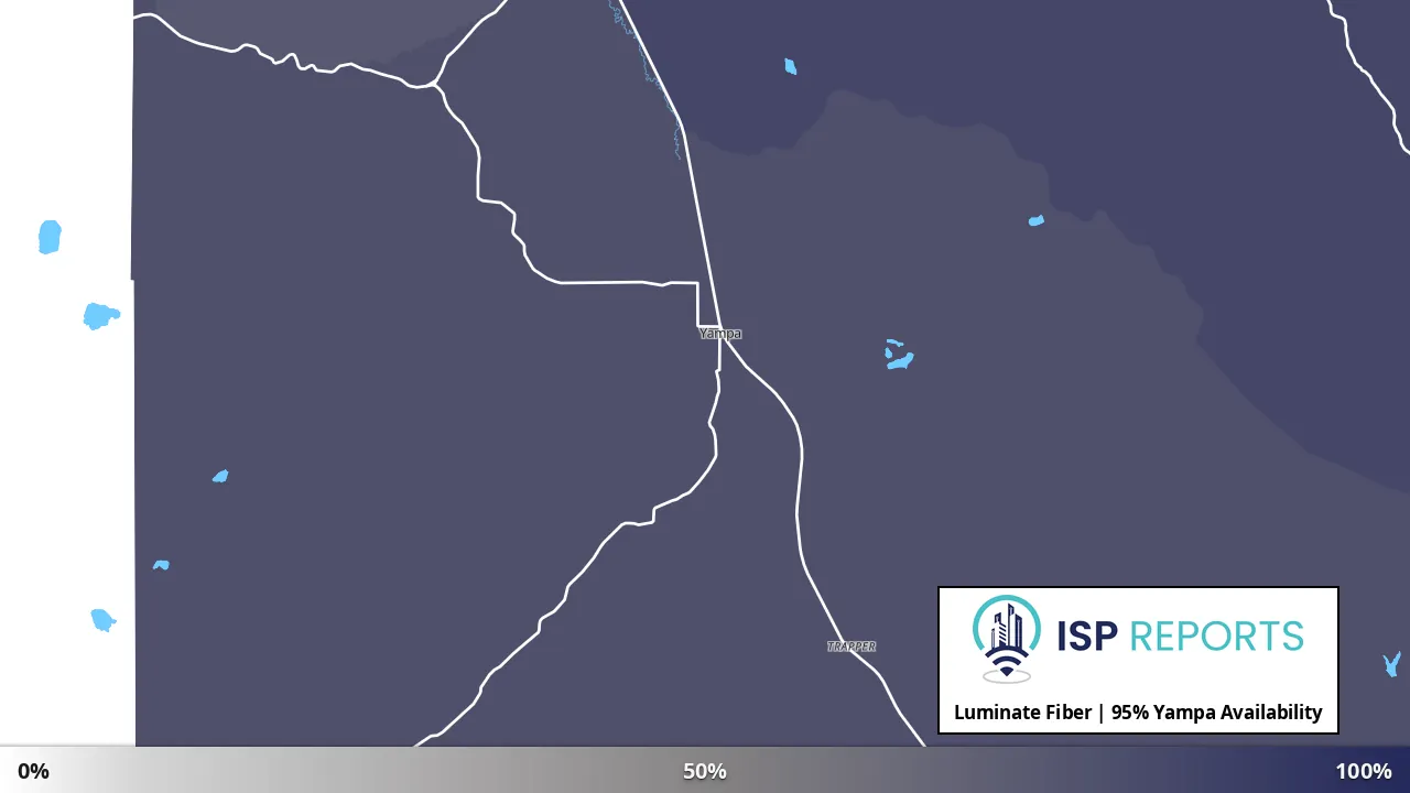 Yampa, CO map of internet availability